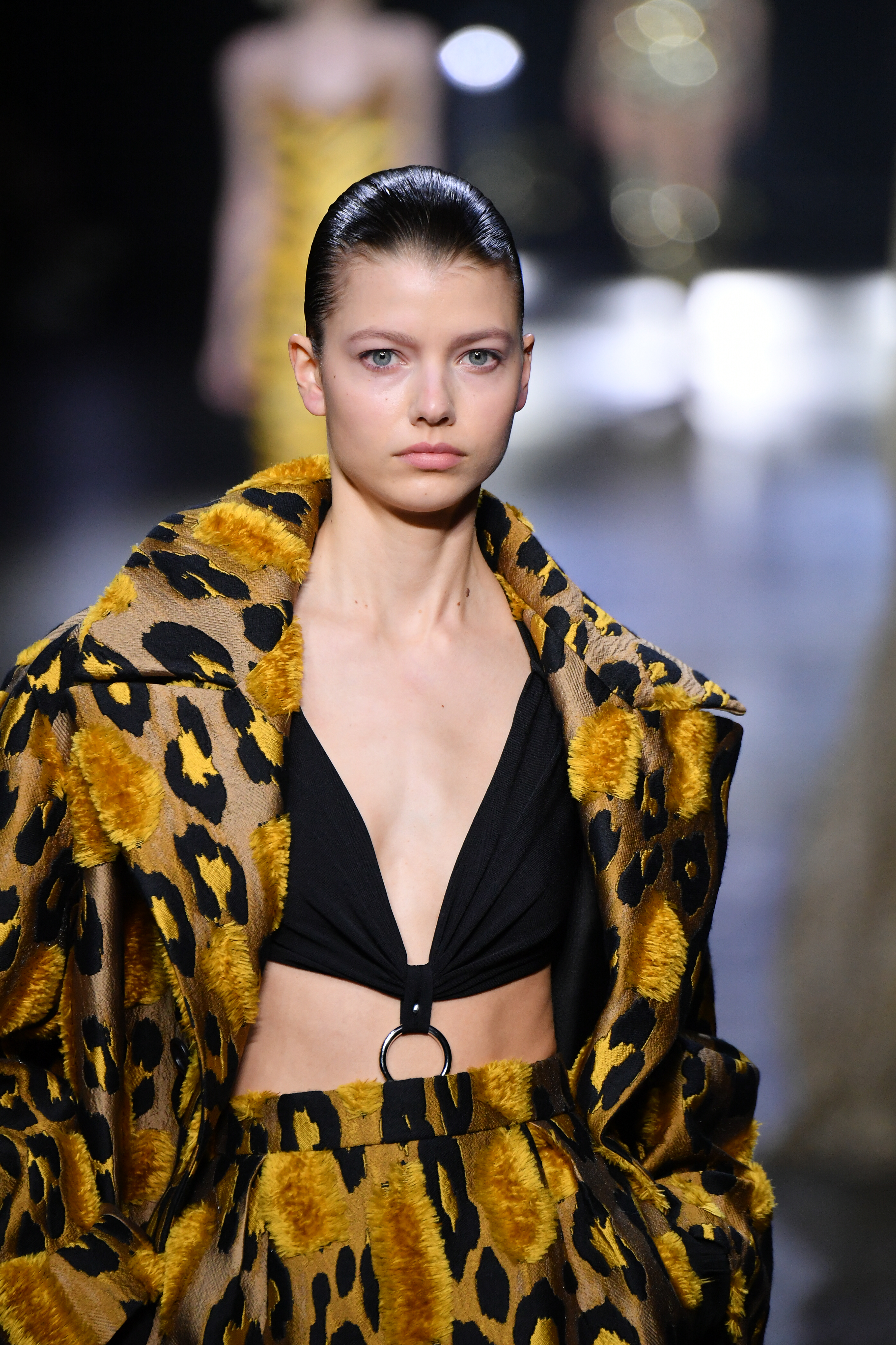 Mathilde Henning on the Roberto Cavalli runway at Milan Fashion Week in February 2022